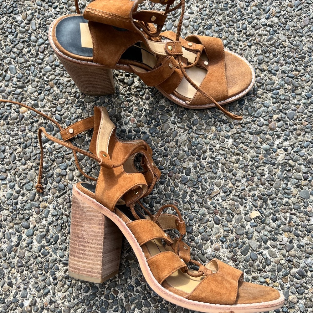 Dolce vita lace up block heel sandal